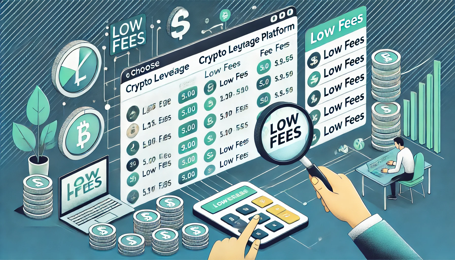 Crypto leverage platform with low fees