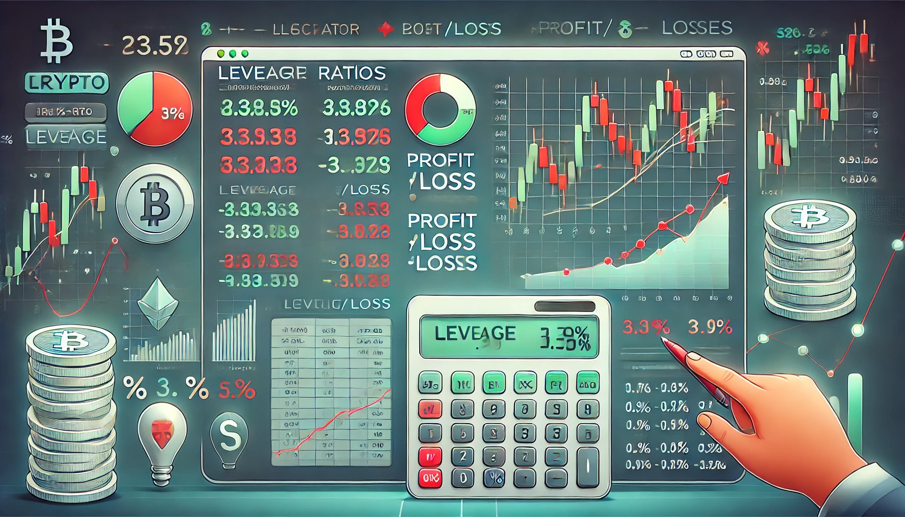 Profits and losses with crypto leverage